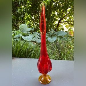 Vintage Viking Swung Glass Vase